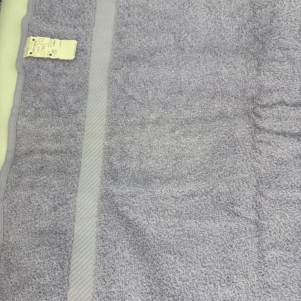 Vintage Sears Grape Sherbet Bath Towel & 2 Wash Cloth Lot‎ All Cotton 60s MCM
